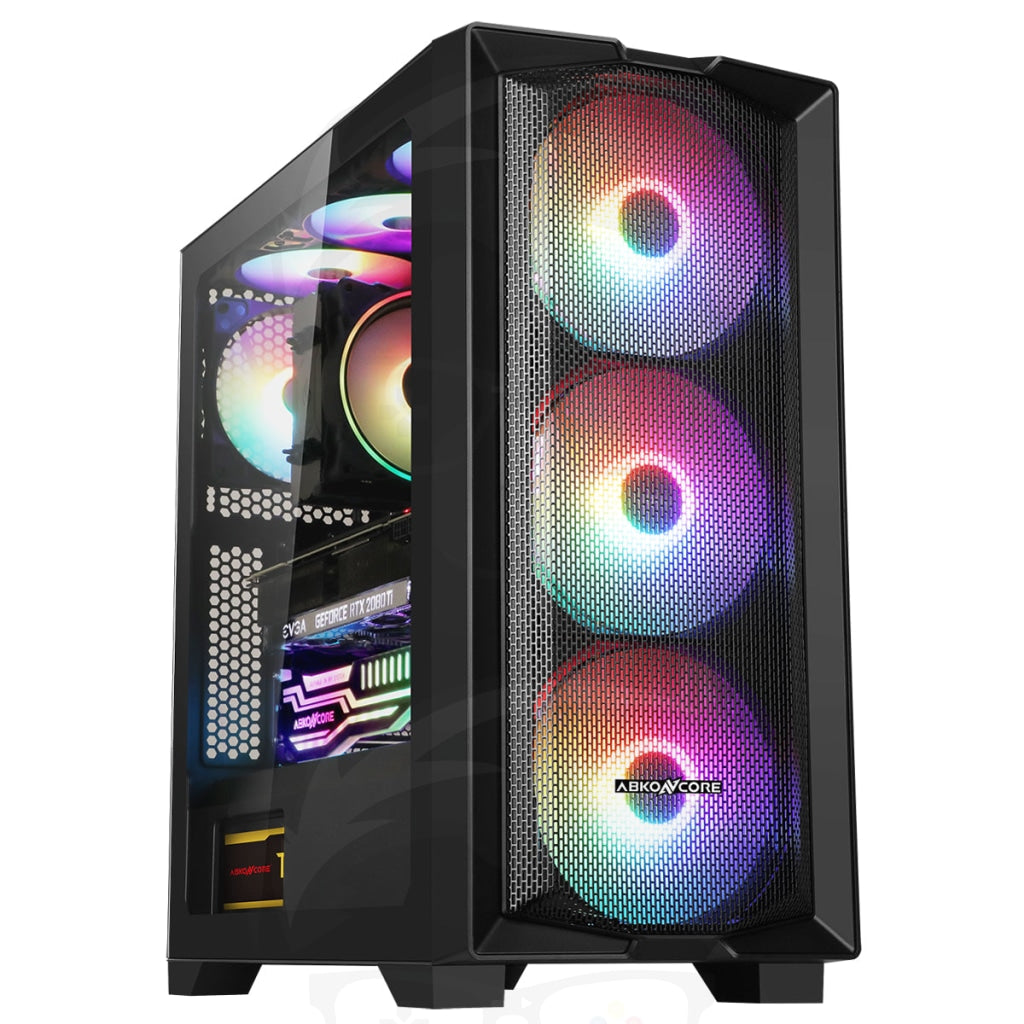 ABKONCORE H450X RGB 4 FAN GAMING CASE ABKONCORE H450X RGB 4 FAN GAMING CASE